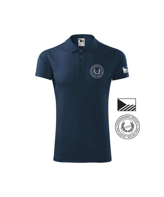 Sportovní polokošile Československý legionář - blue navy - Velikost: S Sportovní polokošile Československý legionář - blue navy - Velikost: S