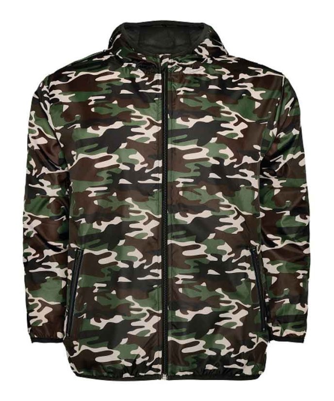 Pánská pláštěnková bunda Angelo - Barva: Bílo-zelený maskáč, Velikost: M