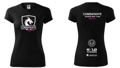 Dres Combatante černý dámský - růžový potisk