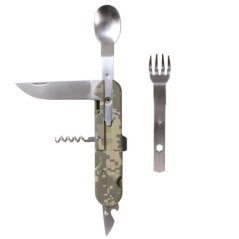 Skládací příbor 5v1 - ARMY ACU DIGITAL