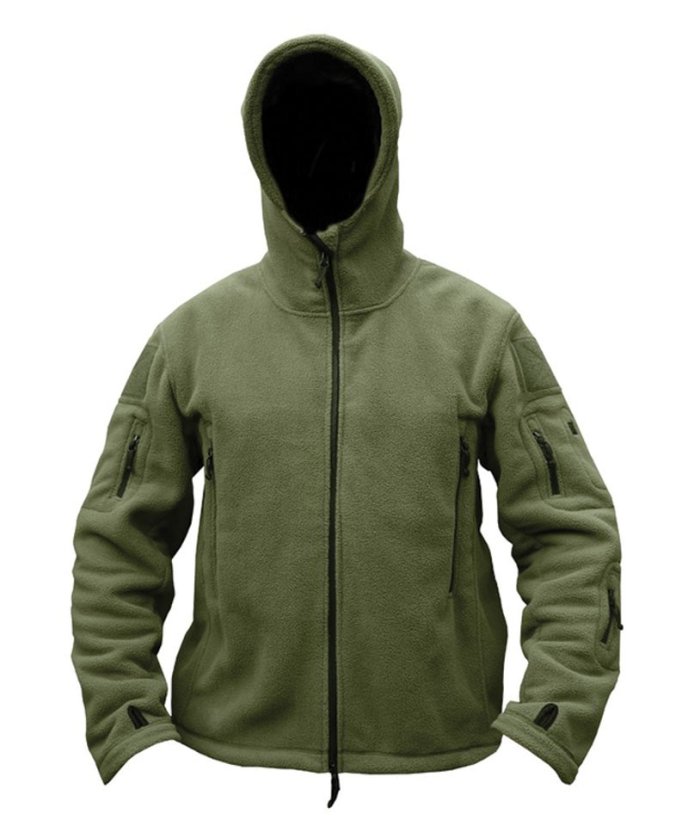 Pánská mikina FLEECE RECON s kapucí KOMBAT - Barva: Pískově hnědá - Coyote, Velikost: S