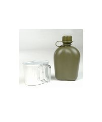 Lahev polní US 1l s pítkem a obalem WOODLAND MIL-TEC