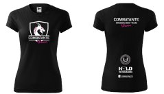 Dres Combatante černý dámský - růžový potisk